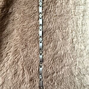 Silver Bracelet with Diamond Accents